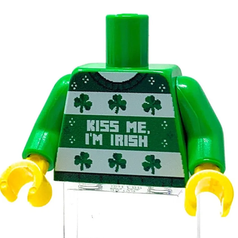 The Brick Show Shop B3 Customs® Ugly Green St. Patrick's Day Kiss Me I'm Irish Sweater Pri