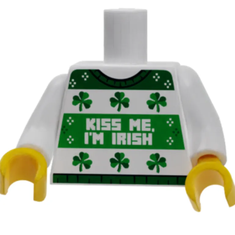 The Brick Show Shop B3 Customs® Ugly Green St. Patrick's Day Kiss Me I'm Irish Sweater Pri