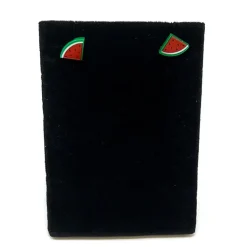 The Brick Show Shop B3 Customs® Watermelon Slices Dot Earrings made from LEGO Bricks