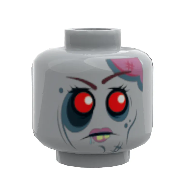 The Brick Show Shop B3 Customs® Zombie #2 Minifig Head