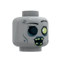 The Brick Show Shop B3 Customs® Zombie #1 Minifig Head