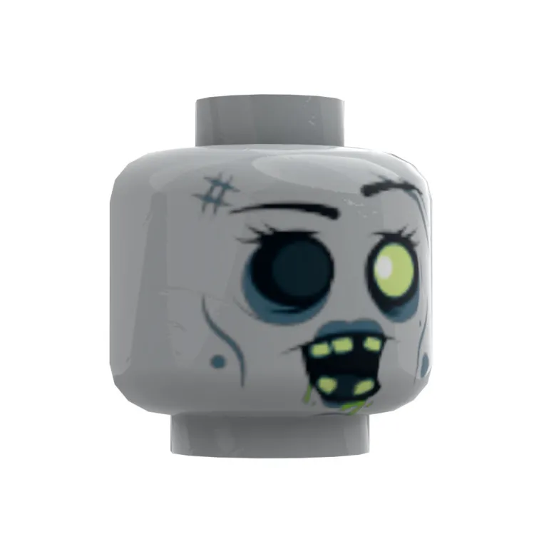 The Brick Show Shop B3 Customs® Zombie #1 Minifig Head