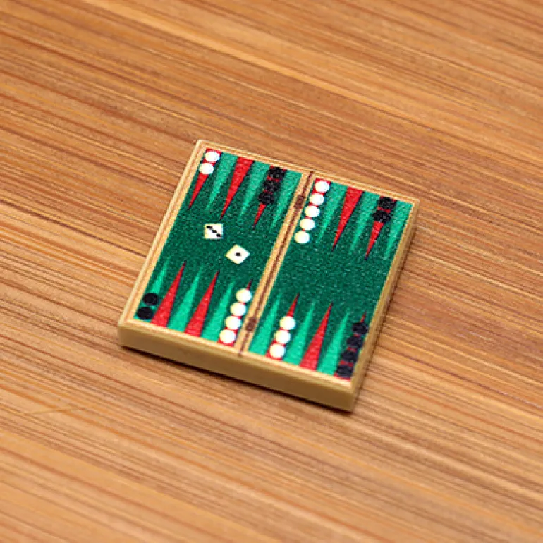 The Brick Show Shop Backgammon - Custom Printed 2x2 Tile