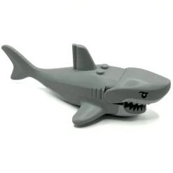 The Brick Show Shop Big Great White Shark (Light Bluish Gray) - Official LEGO® Part (2023)