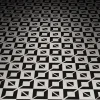 The Brick Show Shop Black & White Kitchen / Diner Flooring - B3 Customs® Printed 2x2 Tile