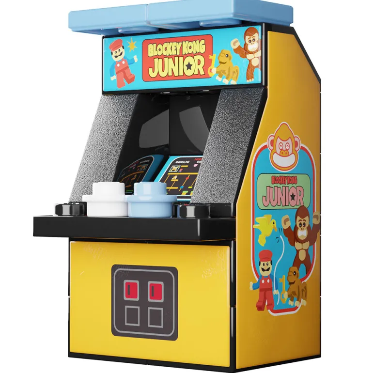 The Brick Show Shop Blockey Kong Jr. - Custom Arcade Machine made using LEGO parts
