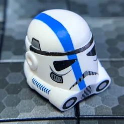 The Brick Show Shop Blue Lieutenant Clone Trooper Helmet (Phase 3) - Clone Army Customs