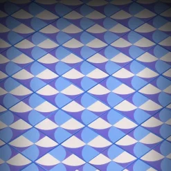 The Brick Show Shop Blue Lightning Scallop Flooring - Custom Printed 2x2 Tile