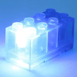 The Brick Show Shop Blue Light-Up 2x4 Brick (Blue Light) - Compatible w/ LEGO