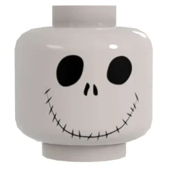 The Brick Show Shop Bone Daddy, Jack Skellington Smiling Minifig Head - B3 Customs printed on LEGO element