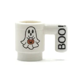 The Brick Show Shop Boo! Ghost w/ Pumpkin Mug for Minifigs made using LEGO part - B3 Custo