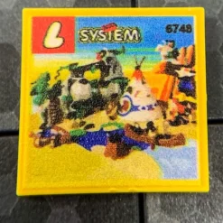 The Brick Show Shop Boulder Cliff Canyon Western Set 6748 - Custom Printed 2x2 Tile