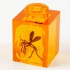 The Brick Show Shop Brick 1 x 1 with Black Mosquito in Amber - LEGO Jurassic World (2022)