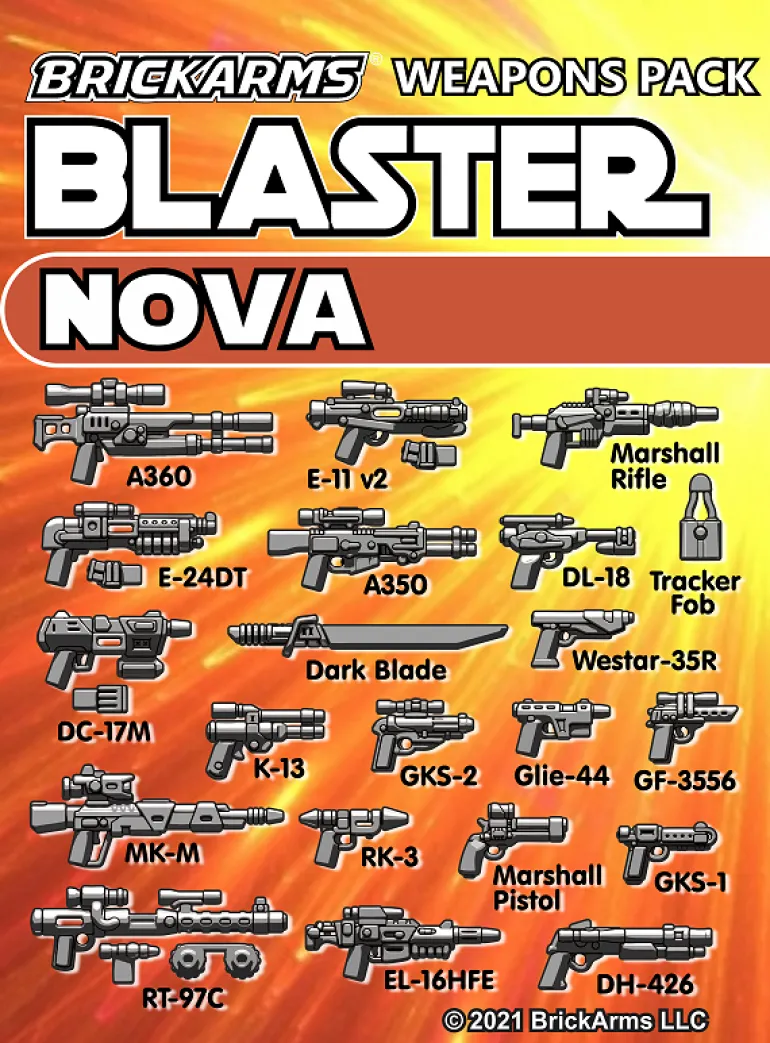 The Brick Show Shop BrickArms Blasters Nova Minifigure Weapons Pack