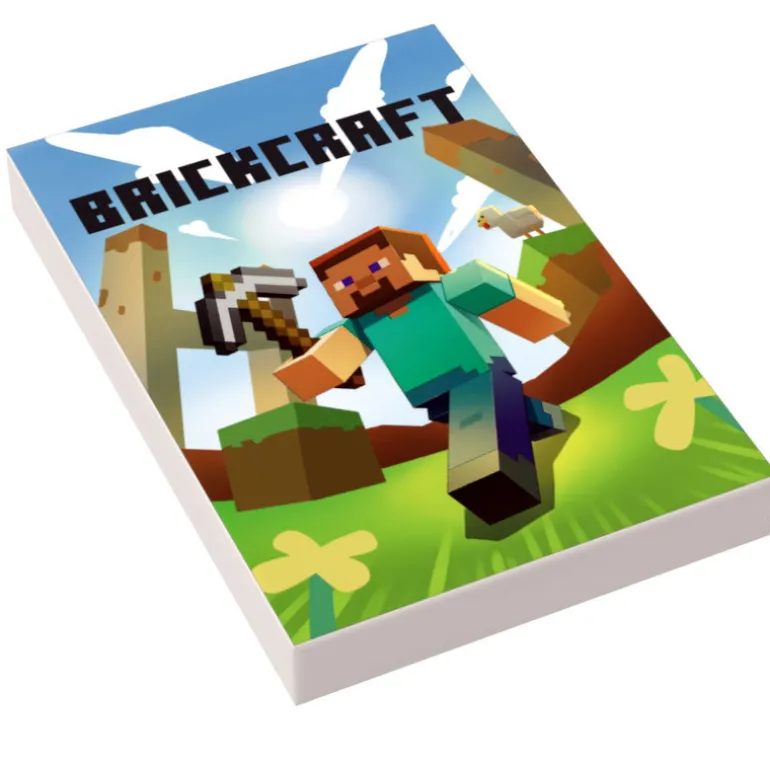 The Brick Show Shop Brickcraft Video Game Cover (2x3 Tile) made using LEGO part - B3 Custo