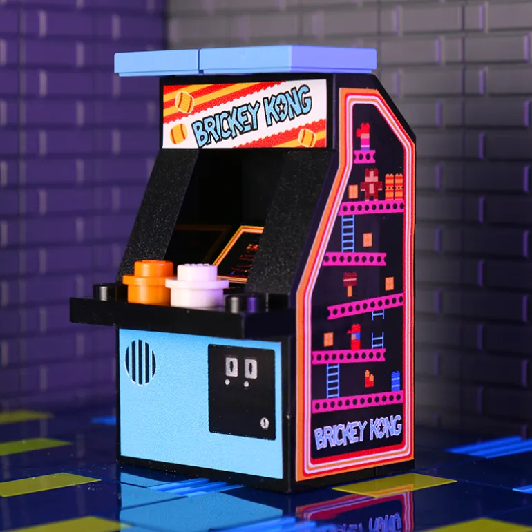 The Brick Show Shop Brickey Kong - Custom Arcade Machine made using LEGO parts
