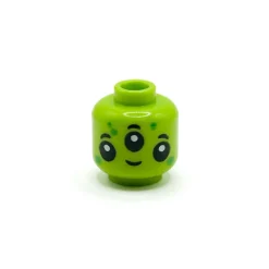 The Brick Show Shop Bright Green Alien Head, 3 Eyes - Official LEGO® Minifigure Head