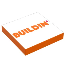 The Brick Show Shop Buildin' Donuts Dozen 2x2 tile for Minifigs made with LEGO parts - B3