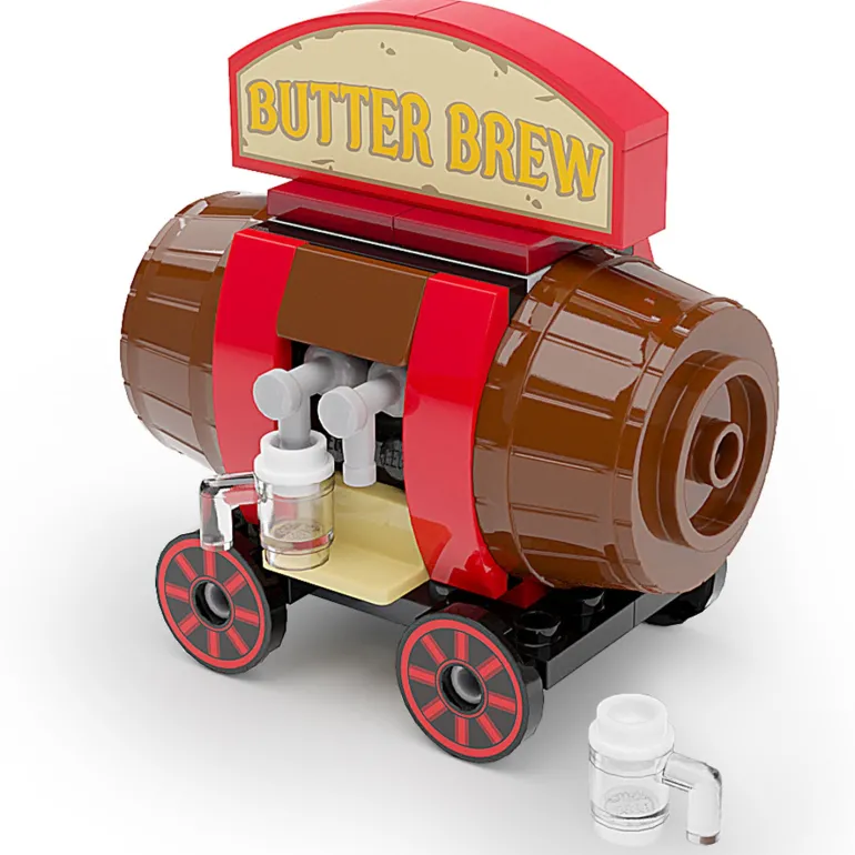 The Brick Show Shop Butter Brew Vending Cart made using LEGO parts - B3 Customs
