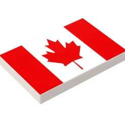The Brick Show Shop Canada Flag (USA) (2x3 Tile) made using LEGO part - B3 Customs