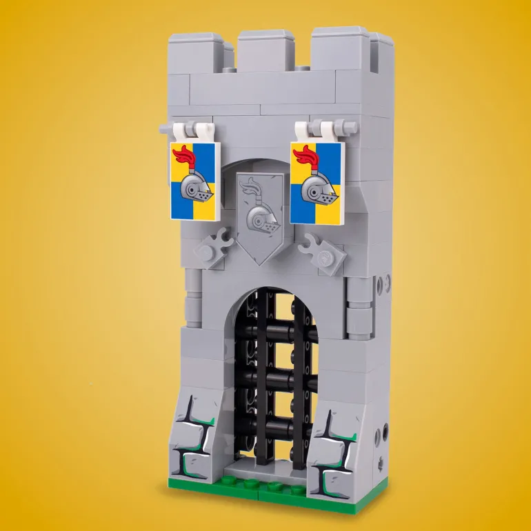 The Brick Show Shop Castle Gate - Custom Castle Modular Building Set made using LEGO parts