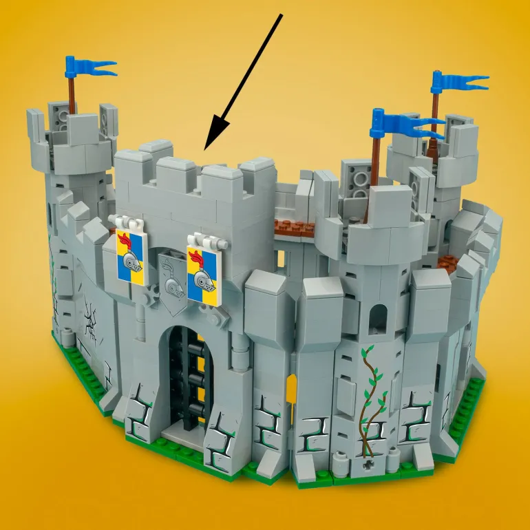 The Brick Show Shop Castle Gate - Custom Castle Modular Building Set made using LEGO parts