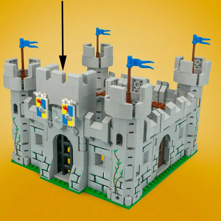 The Brick Show Shop Castle Gate - Custom Castle Modular Building Set made using LEGO parts