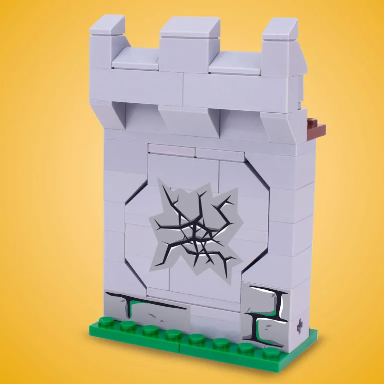 The Brick Show Shop Castle Wall (Breakable) - Custom Castle Modular Building Set