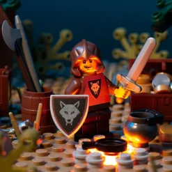 The Brick Show Shop Castle Wolfpack Bandit (Sword) Minifig made using LEGO parts - B3 Cust