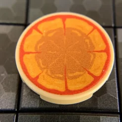 The Brick Show Shop Cheese Pizza Pie - Custom (2x2 Round Tile)