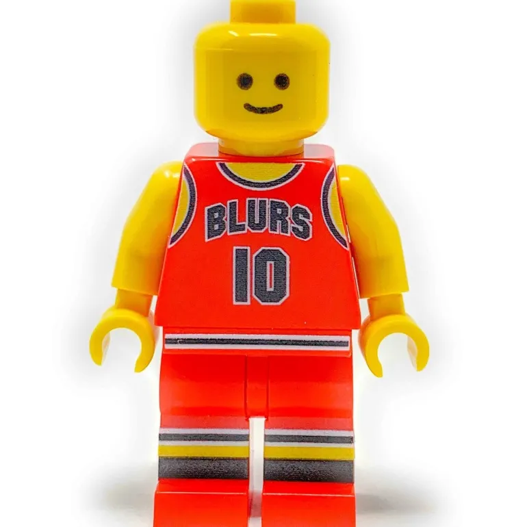 The Brick Show Shop #10 Chicago Blurs - B3 Customs® Basketball Player Minifig