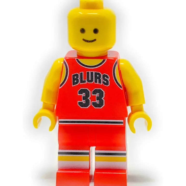 The Brick Show Shop #33 Chicago Blurs - B3 Customs® Basketball Player Minifig