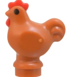 The Brick Show Shop Chicken (Dark Orange) - LEGO City Farm Minifigure
