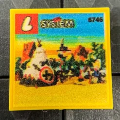 The Brick Show Shop Chief's Tepee Western Set 6746 - Custom Printed 2x2 Tile