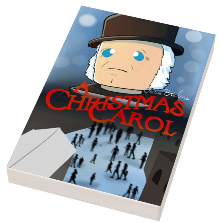 The Brick Show Shop Christmas Carol Movie Cover (2x3 Tile) - B3 Customs using LEGO parts