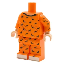 The Brick Show Shop Christmas Lights PJs LEGO Minifig Body - B3 Customs