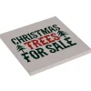 The Brick Show Shop Christmas Trees for Sale Sign (6x6 Tile), B3 Customs made using LEGO p