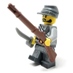 The Brick Show Shop Civil War Confederate Soldier - Custom LEGO Military Minifigure B3 Cus