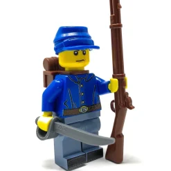The Brick Show Shop Civil War Union Soldier Minifig made using LEGO parts - B3 Customs
