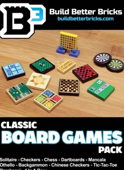 The Brick Show Shop Classic Board Games Pack made using LEGO parts - B3 Customs