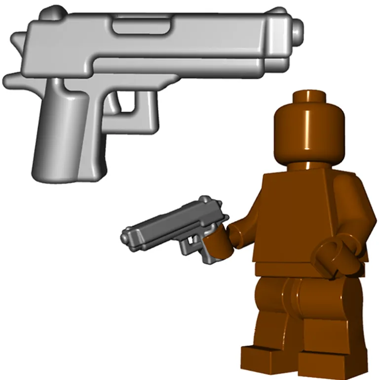 The Brick Show Shop Combat Pistol Toy Handgun for LEGO Minifigures