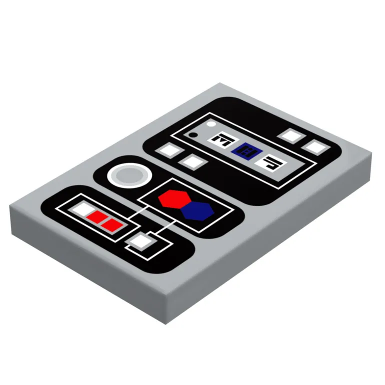 The Brick Show Shop Control Panel #2 for Star Wars/Space (2x3 Tile) - B3 Customs using LEG