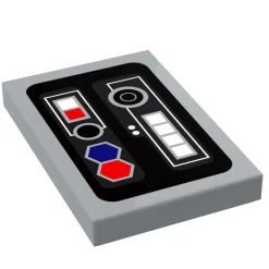 The Brick Show Shop Control Panel #3 for Star Wars/Space (2x3 Tile) - B3 Customs using LEG