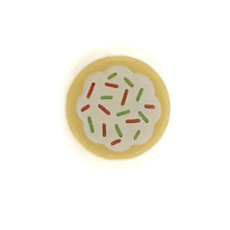 The Brick Show Shop Cookie w/ White Frosting and Red and Green Sprinkles Pattern - Officia