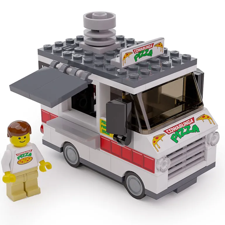 The Brick Show Shop Cowabunga Pizza - B3 Customs® Food Truck w/ Minifigure