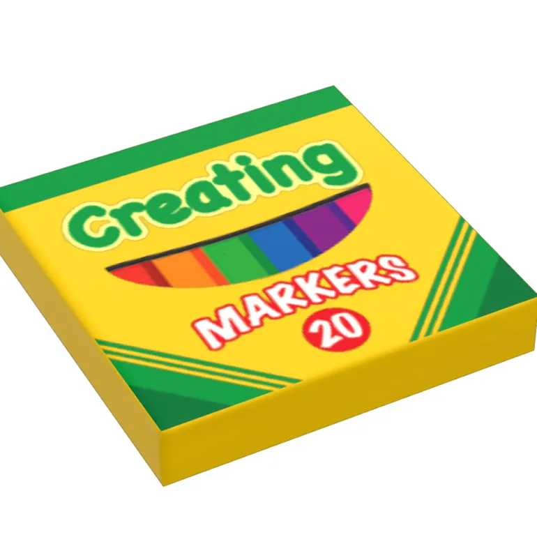 The Brick Show Shop Creating Markers (2x2 Tile) made using LEGO parts - B3 Customs