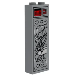 The Brick Show Shop Cupid (Valentine's Day) in Carbonite (1x2x5 Brick) - B3 Customs