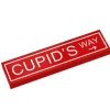 The Brick Show Shop Cupid's Way Street Sign made with LEGO part (1x4 Tile) - B3 Customs