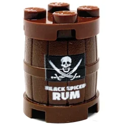The Brick Show Shop Custom Black Spiced Rum Barrel / Keg made using LEGO part - B3 Customs