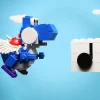 The Brick Show Shop Custom Blue Dino Power Pack